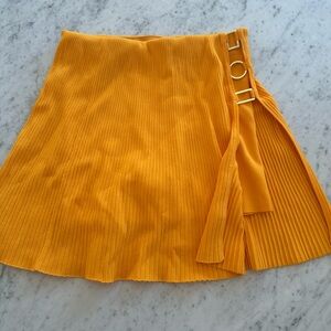 Sandro Orange Wrap Skirt